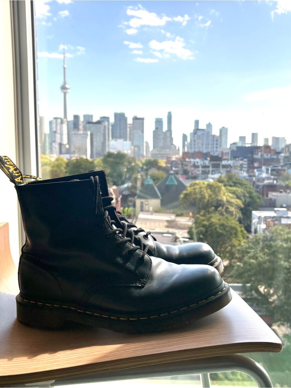 Dr. Martens Black Leather Lace-Up Combat Boots
